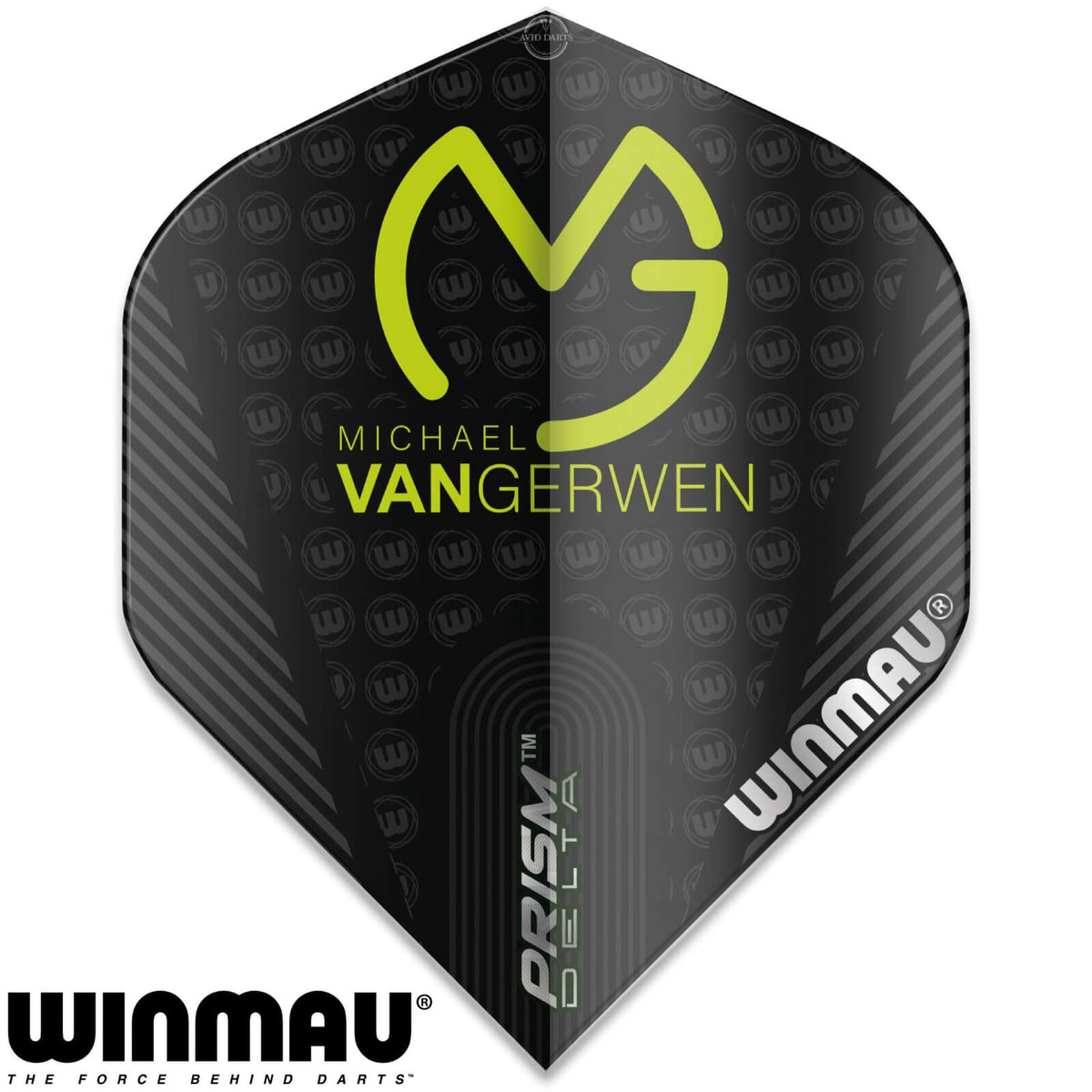 Dart Flights - Winmau - MvG Prism Delta - Big Wing Dart Flights Black