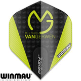 Winmau - MvG Prism Delta - Big Wing Dart Flights - Black and Green