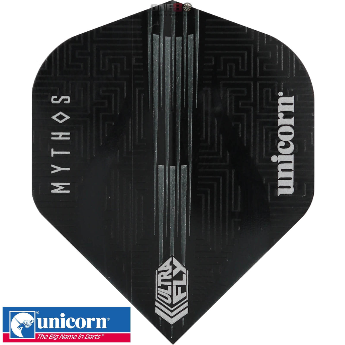 Dart Flights - Unicorn - Ultrafly Mythos Minotaur - Big Wing Dart Flights Grey