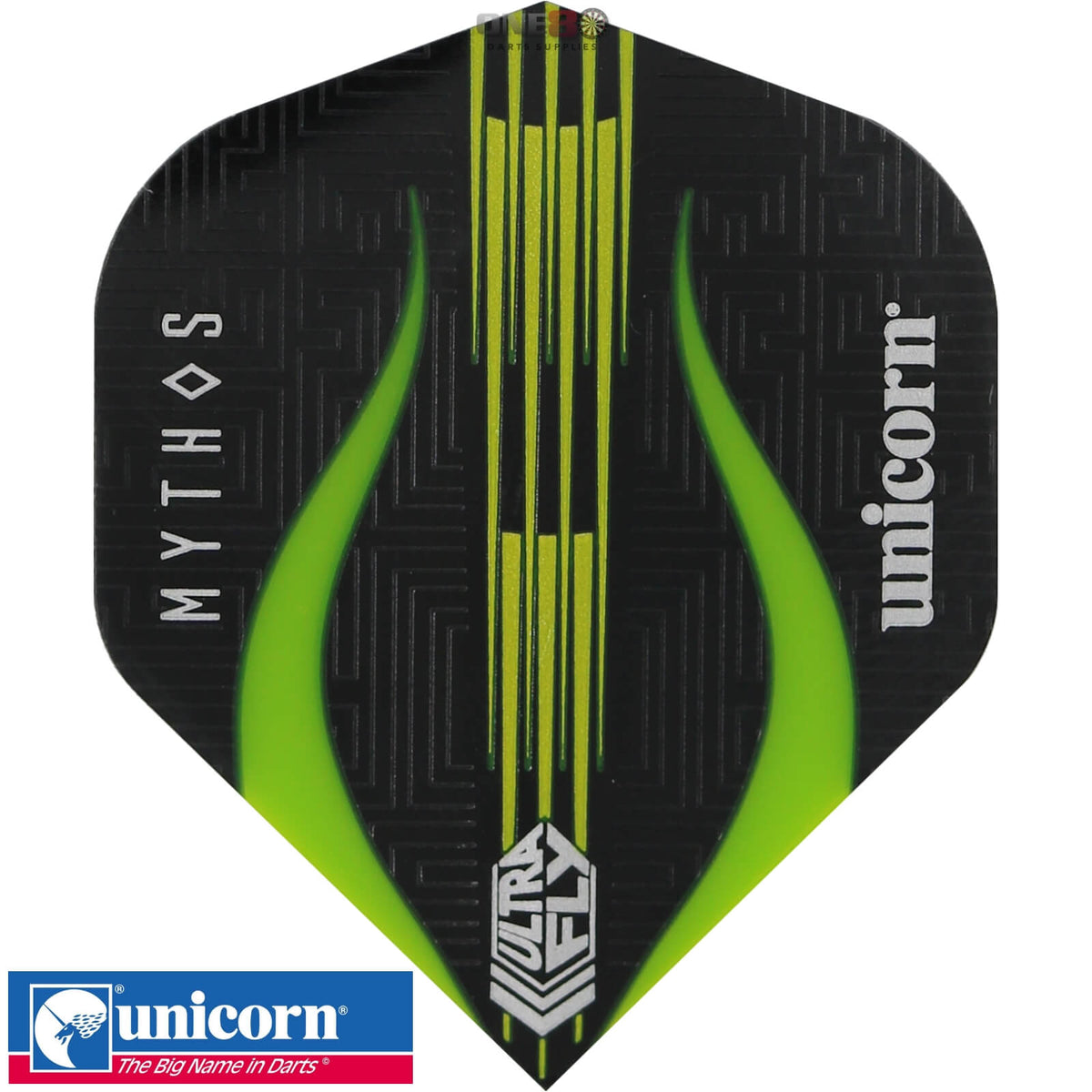 Dart Flights - Unicorn - Ultrafly Mythos Minotaur - Big Wing Dart Flights Lime
