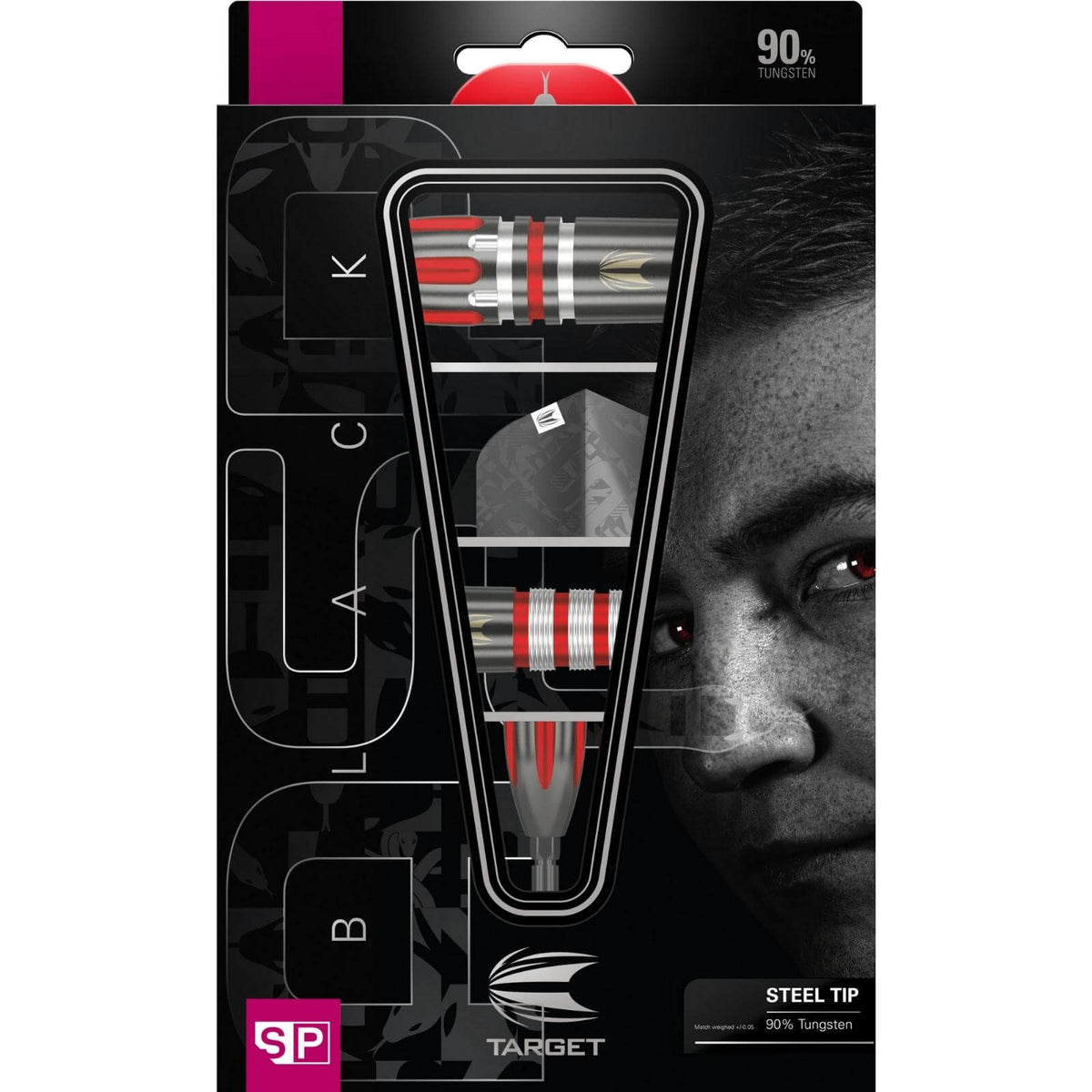 Darts - Target - Nathan Aspinall Black Darts - Swiss Point - Steel Tip - 90% Tungsten - 22g 24g 26g 