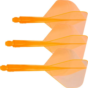 Condor - Axe Neon Standard - Big Wing Dart Flights - Integrated Flight & Shaft System - Short (21.5mm) / Orange