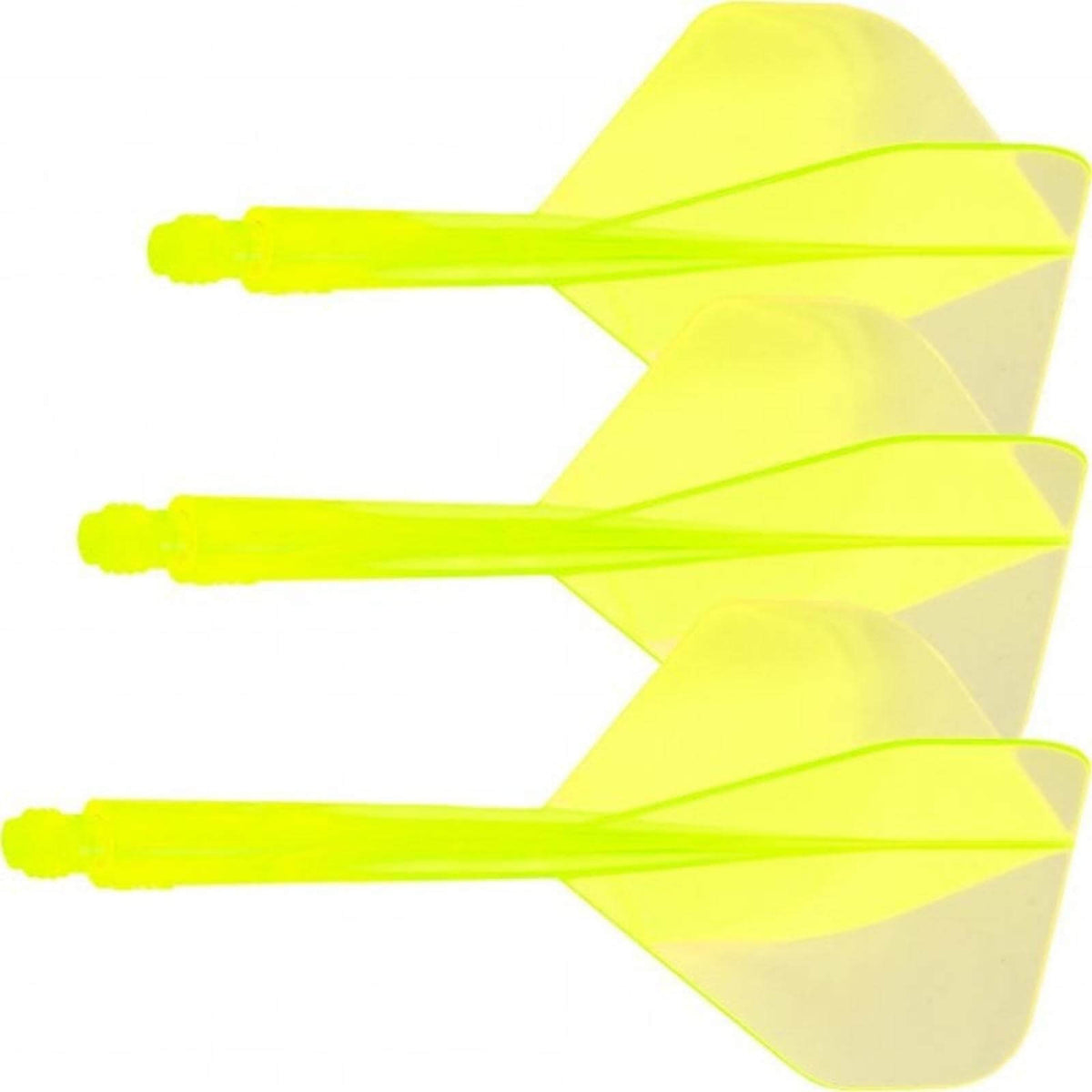 Dart Flights - Condor - Axe Neon Standard - Big Wing Dart Flights - Integrated Flight &amp; Shaft System Short (21.5mm) / Yellow