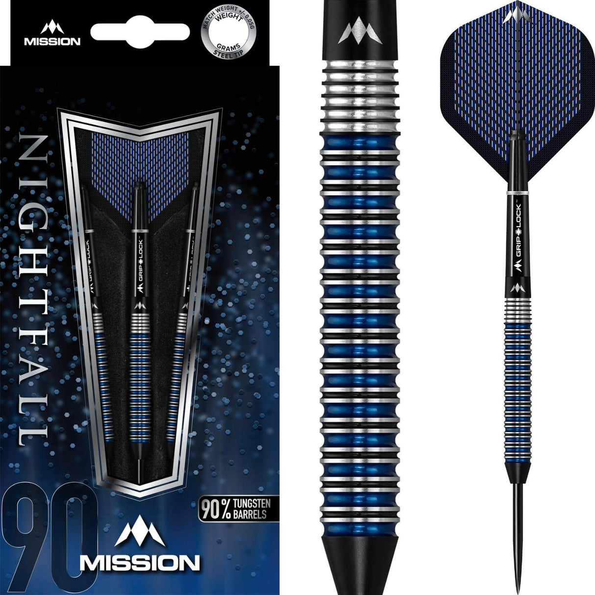 Mission - Nightfall M2 Darts - 90% Tungsten - 22g 24g -