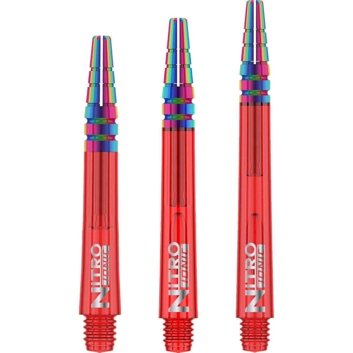 Dart Shafts - Red Dragon - Nitrotech Ionic - Hybrid Dart Shafts Short (36mm) / Red