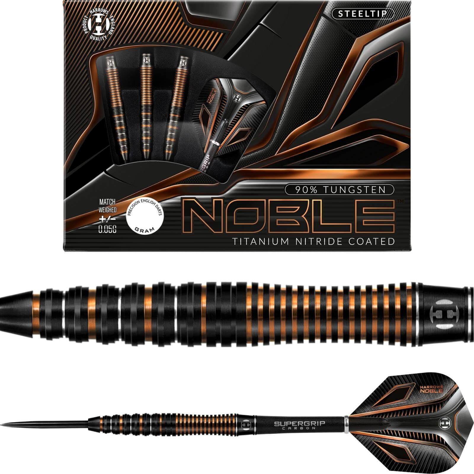 Darts - Harrows - Noble Darts - Steel Tip - 90% Tungsten - 21g 22g 23g 24g 25g 26g 