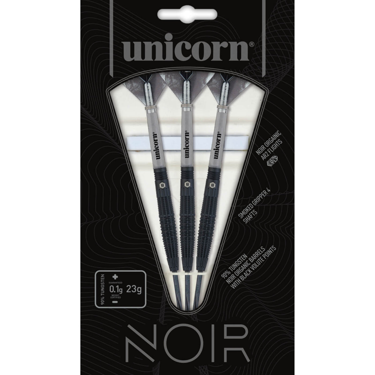 Darts - Unicorn - Noir Style 2 Darts - Steel Tip - 90% Tungsten - 21g 23g 25g 