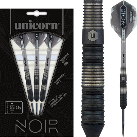 Unicorn - Noir Style 3 Darts - 90% Tungsten - 22g 24g 26g -