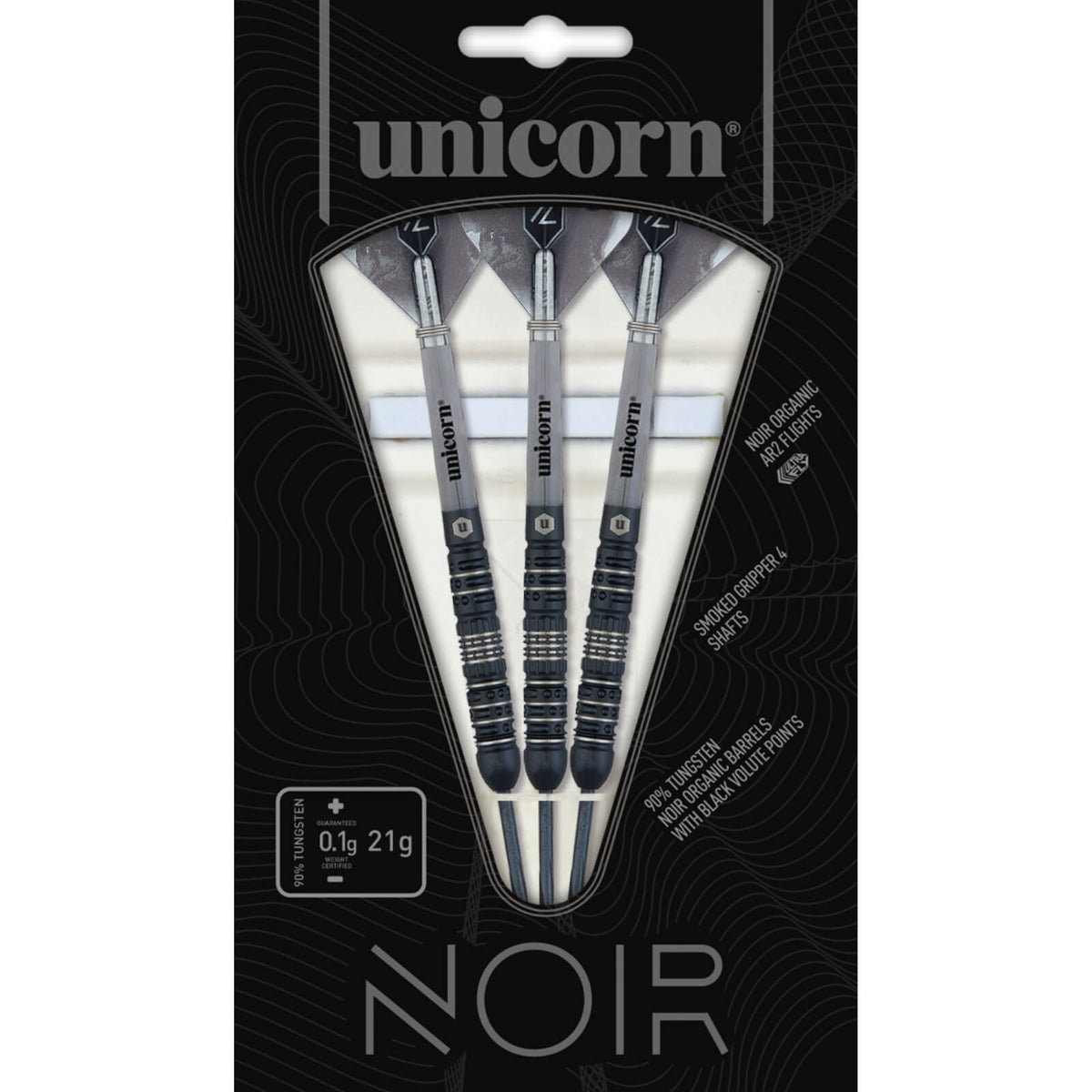 Darts - Unicorn - Noir Style 4 Darts - Steel Tip - 90% Tungsten - 21g 23g 25g 