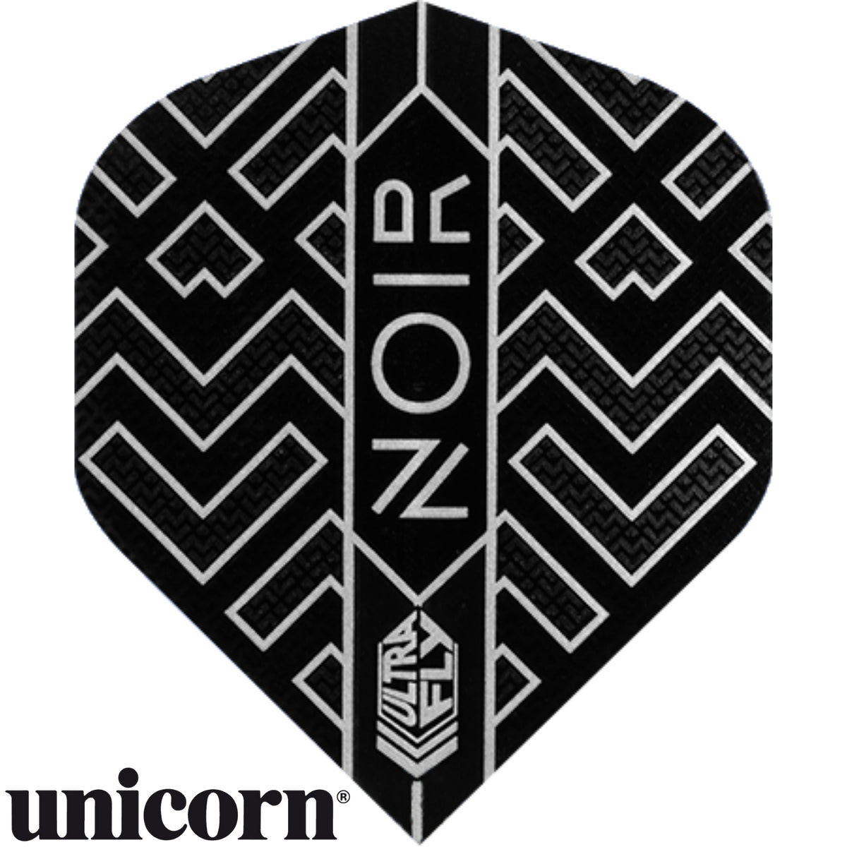 Dart Flights - Unicorn - Noir - Big Wing Dart Flights Abstract