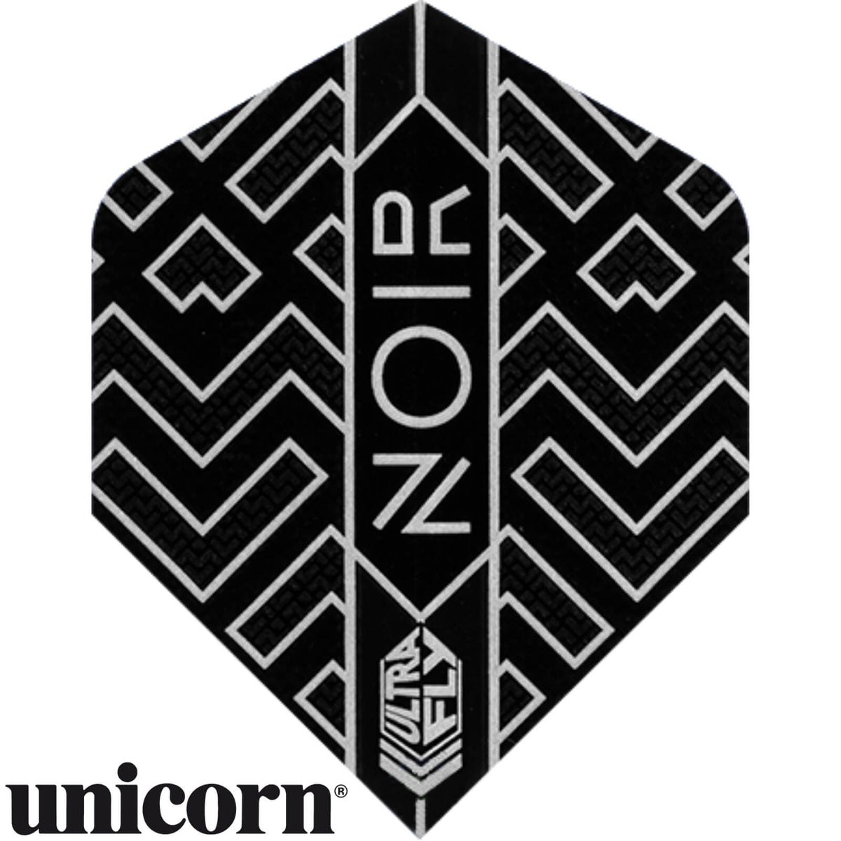 Dart Flights - Unicorn - Noir - Standard Dart Flights Abstract