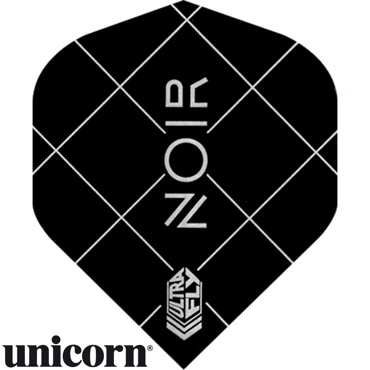 Dart Flights - Unicorn - Noir - Big Wing Dart Flights Dot