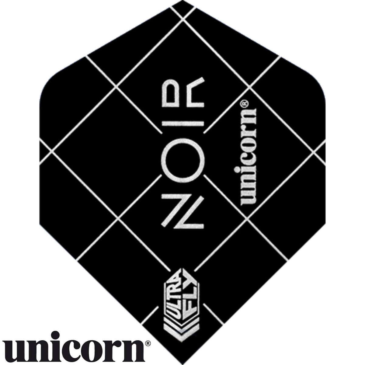 Dart Flights - Unicorn - Noir - Standard Dart Flights Dot