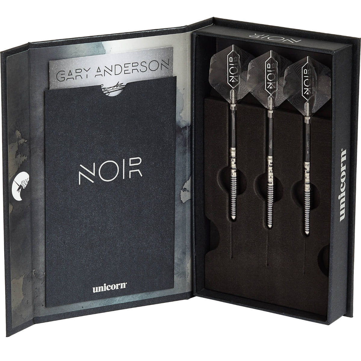 Darts - Unicorn - Gary Anderson Noir Phase 5 Darts - Steel Tip - 90% Tungsten - 21g 22g 23g 24g 25g 