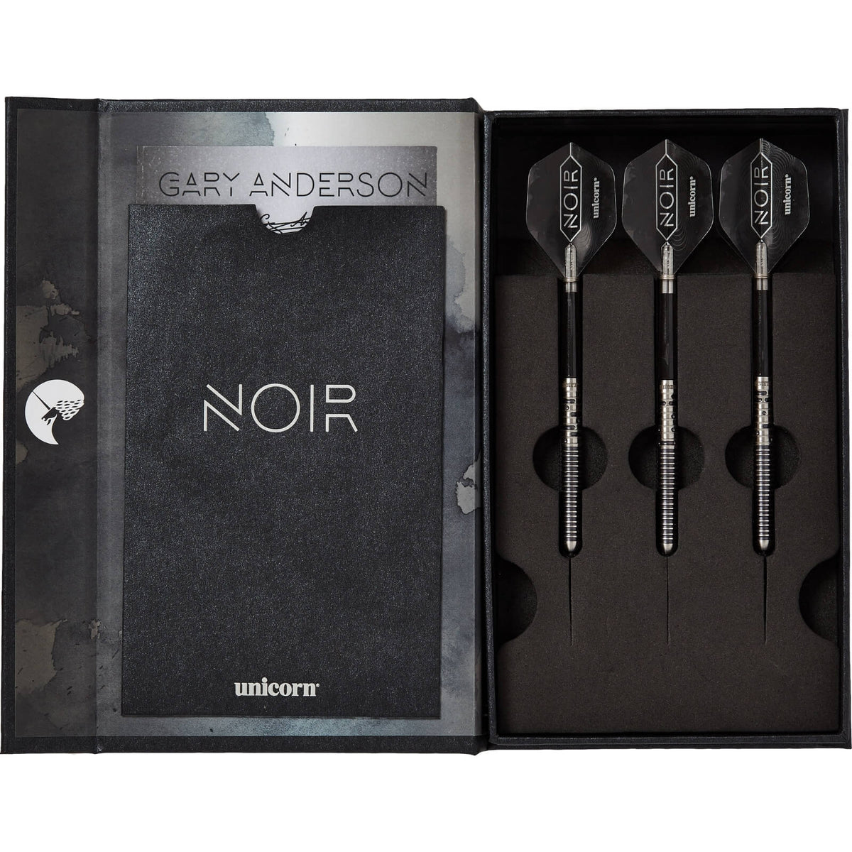 Darts - Unicorn - Gary Anderson Noir Phase 5 Darts - Steel Tip - 90% Tungsten - 21g 22g 23g 24g 25g 