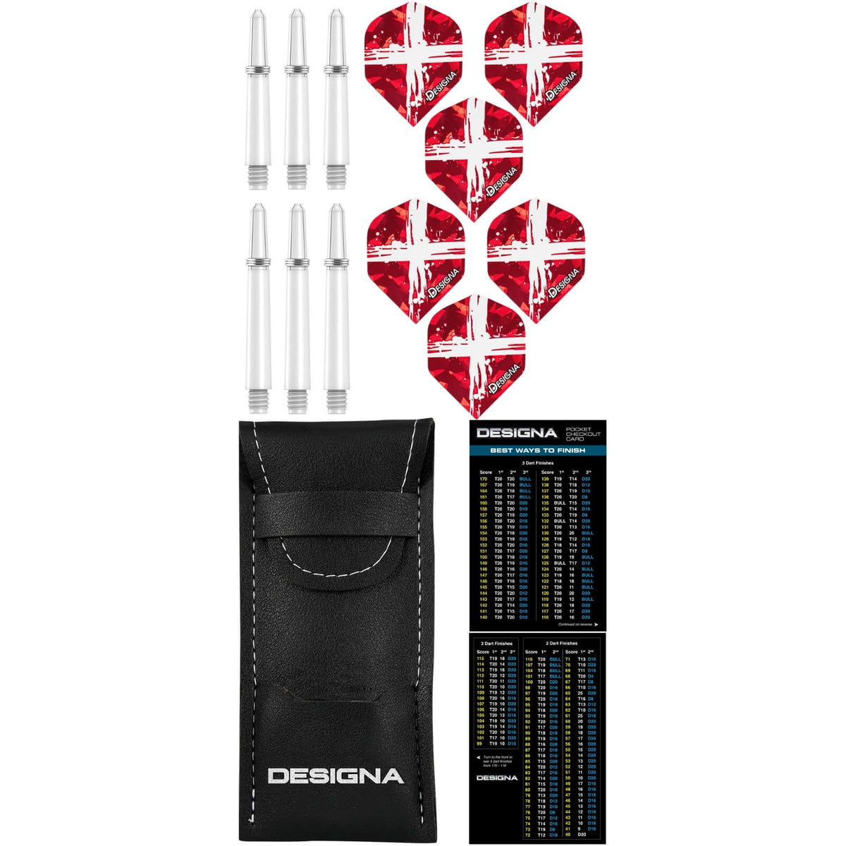 Darts - Designa - Patriot-X Darts - Denmark - Steel Tip - 90% Tungsten - 22g 24g 