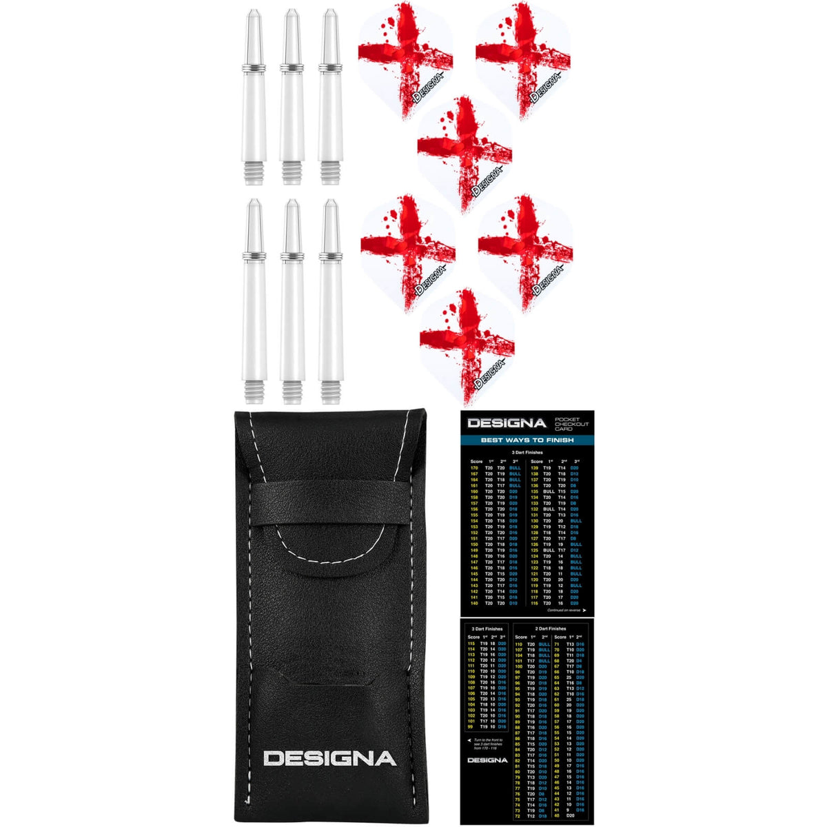 Darts - Designa - Patriot-X Darts - England - Steel Tip - 90% Tungsten - 22g 24g 
