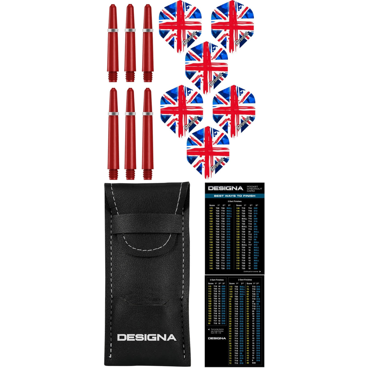 Darts - Designa - Patriot-X Darts - Great Britain - Steel Tip - 90% Tungsten - 22g 24g 