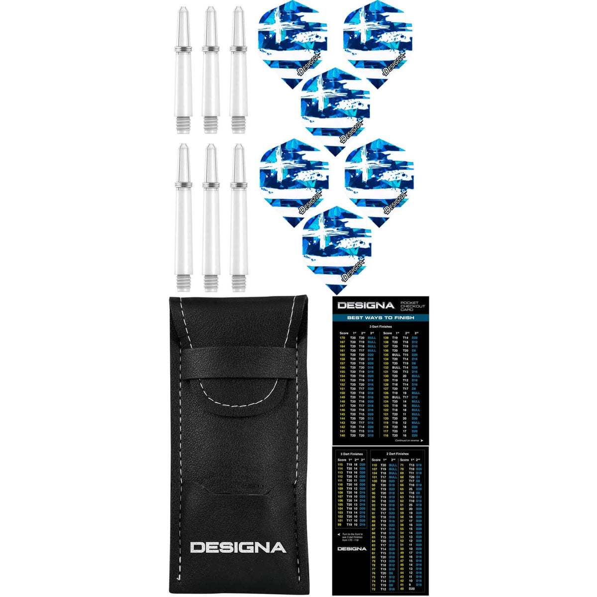 Darts - Designa - Patriot-X Darts - Greece - Steel Tip - 90% Tungsten - 22g 24g 