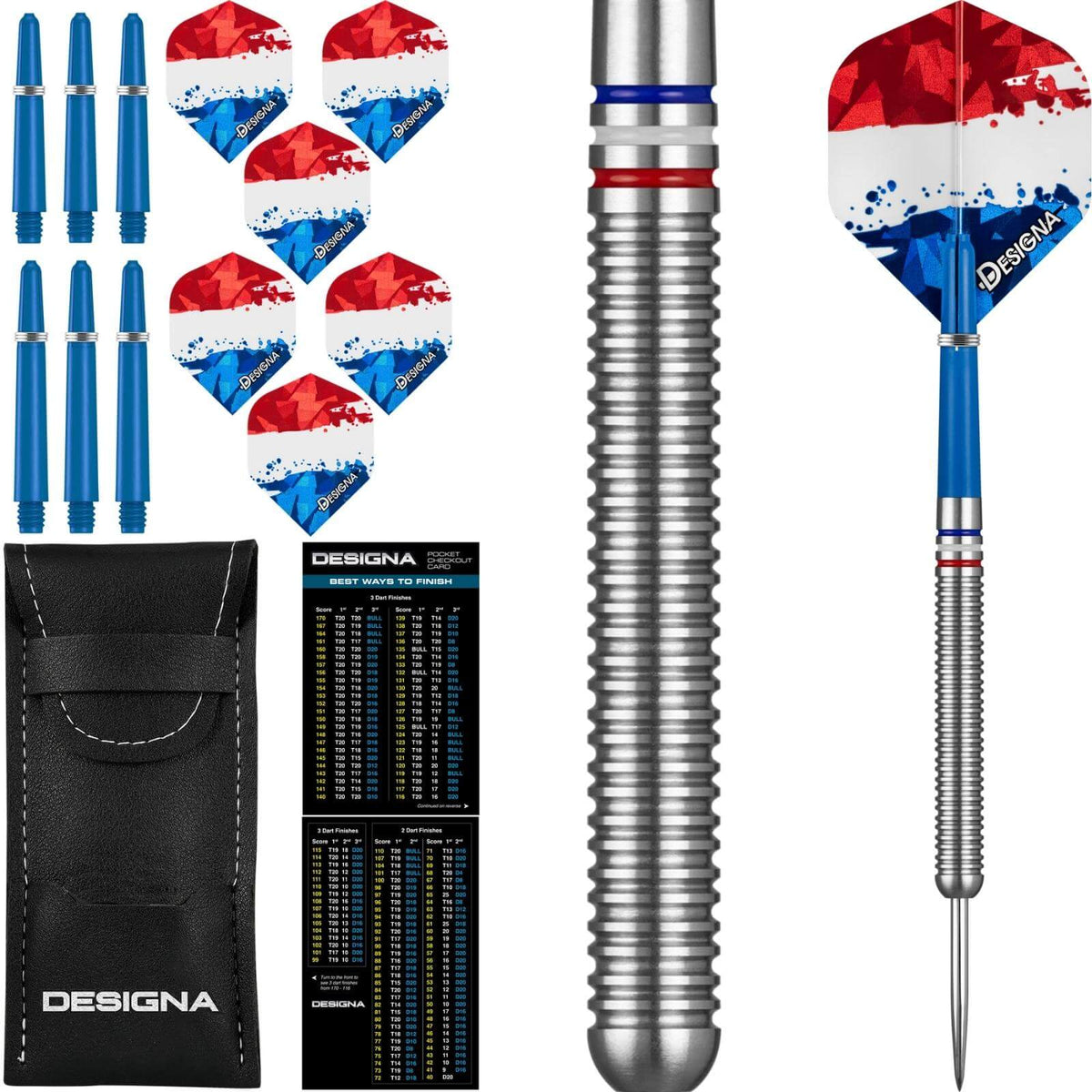 Darts - Designa - Patriot-X Darts - Netherlands - Steel Tip - 90% Tungsten - 22g 24g 