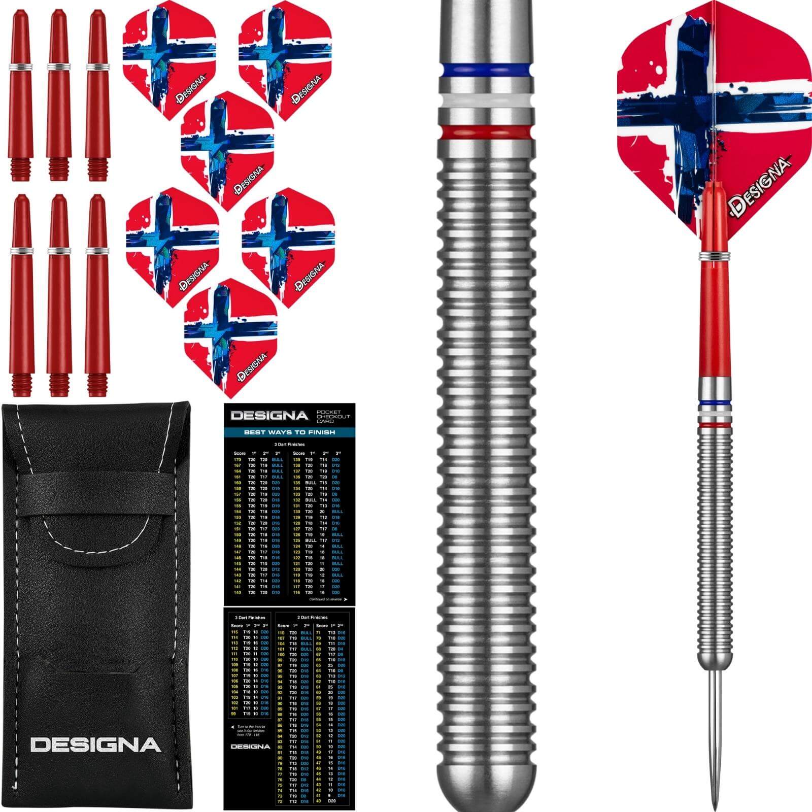 Darts - Designa - Patriot-X Darts - Norway - Steel Tip - 90% Tungsten - 22g 24g 