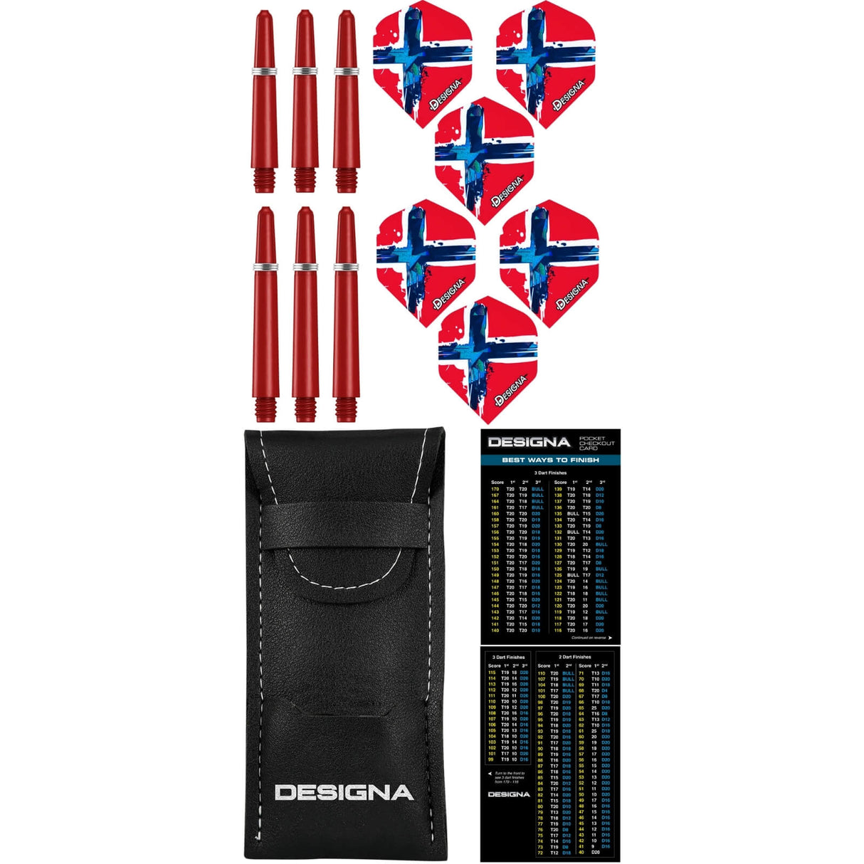 Designa - Patriot-X Darts - Norway - 90% Tungsten - 22g 24g -