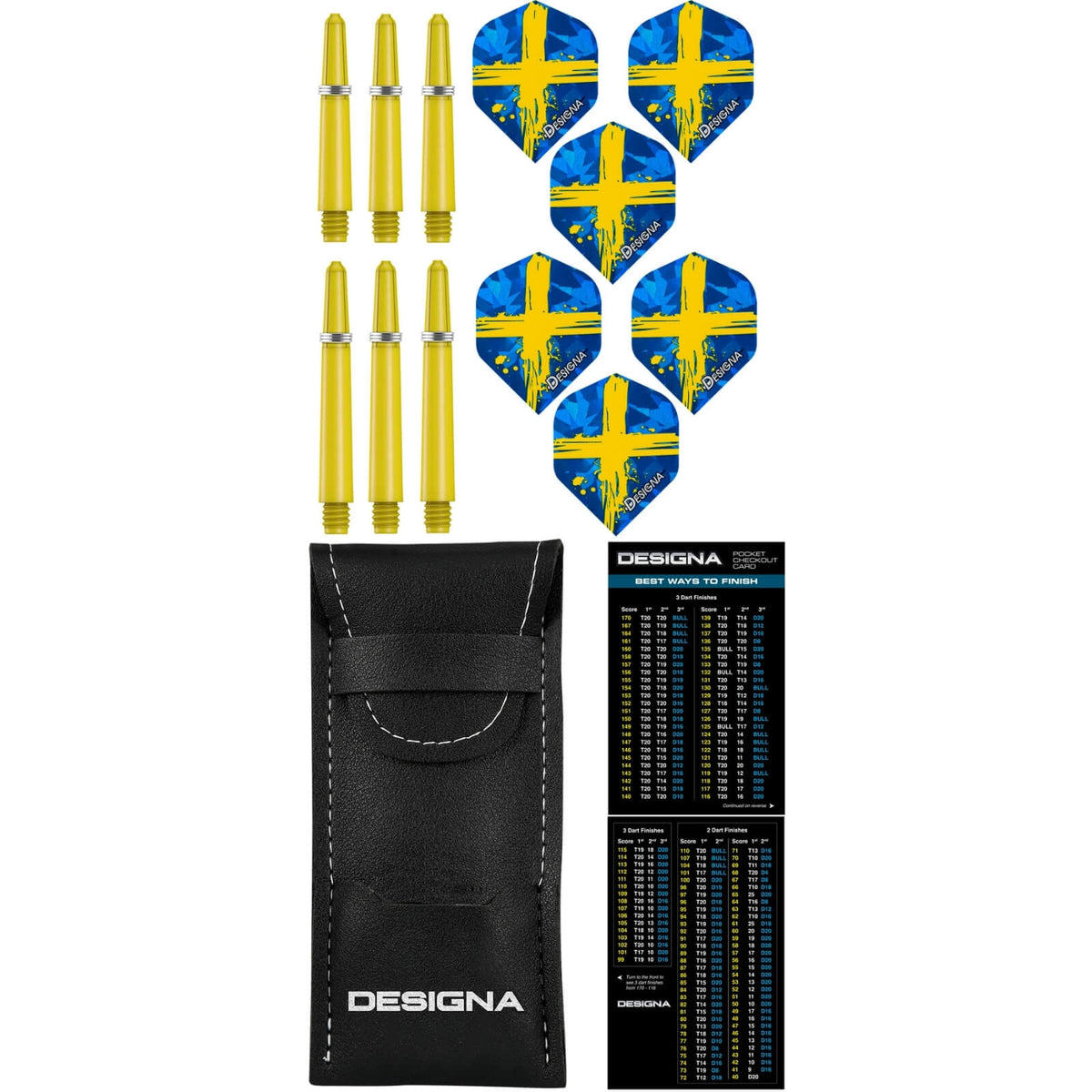 Darts - Designa - Patriot-X Darts - Sweden - Steel Tip - 90% Tungsten - 22g 24g 