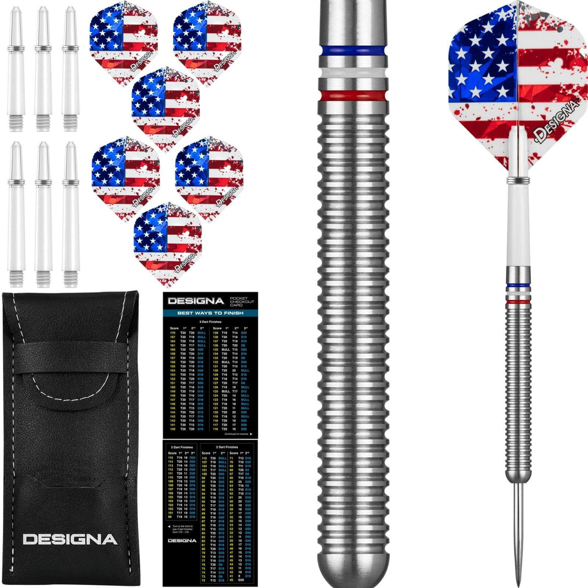 Darts - Designa - Patriot-X Darts - USA - Steel Tip - 90% Tungsten - 22g 24g 