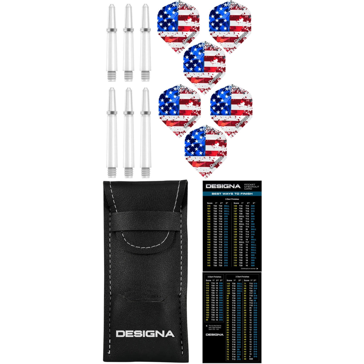 Darts - Designa - Patriot-X Darts - USA - Steel Tip - 90% Tungsten - 22g 24g 