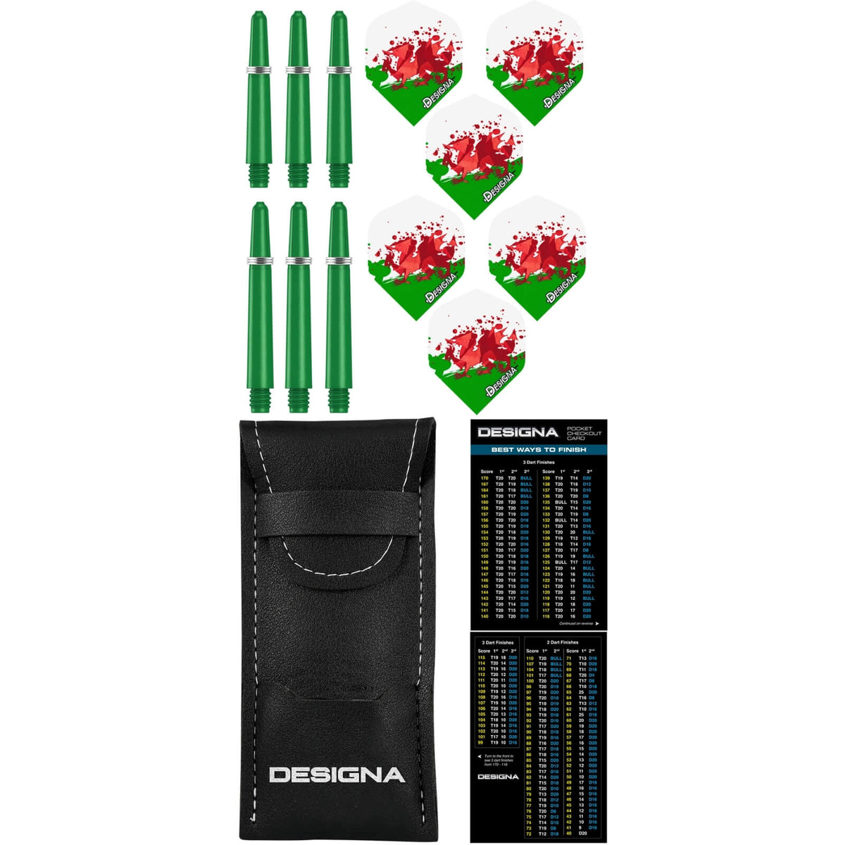 Darts - Designa - Patriot-X Darts - Wales - Steel Tip - 90% Tungsten - 22g 24g 