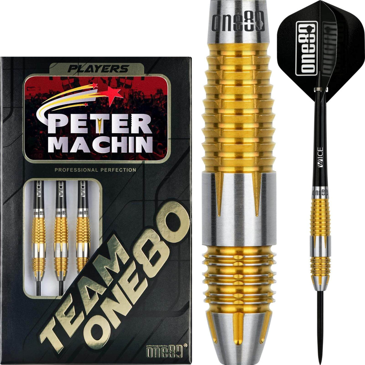 Darts - One80 - Peter Machin II Darts - Steel Tip - 90% Tungsten - 23g 