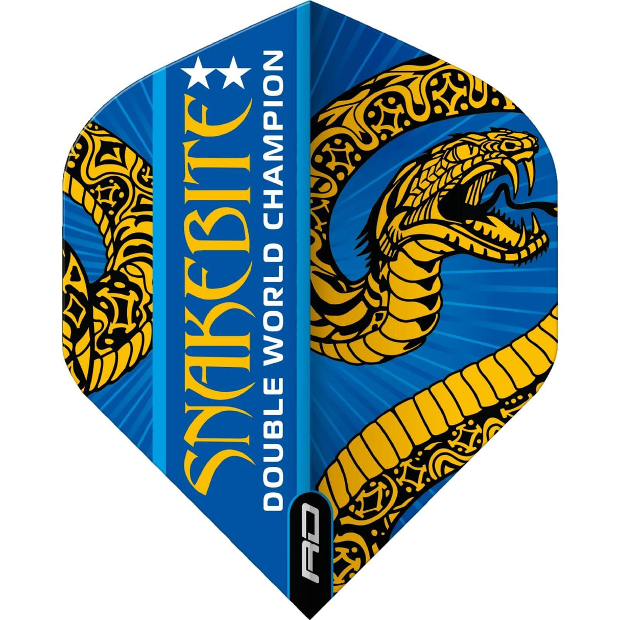 Red Dragon - Hardcore Peter Wright Double World Champion - Big Wing Dart Flights - Gold Snake