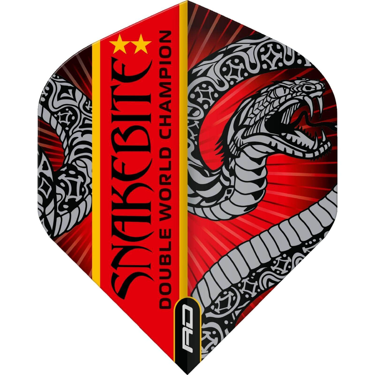 Dart Flights - Red Dragon - Hardcore Peter Wright Double World Champion - Big Wing Dart Flights Red Snake