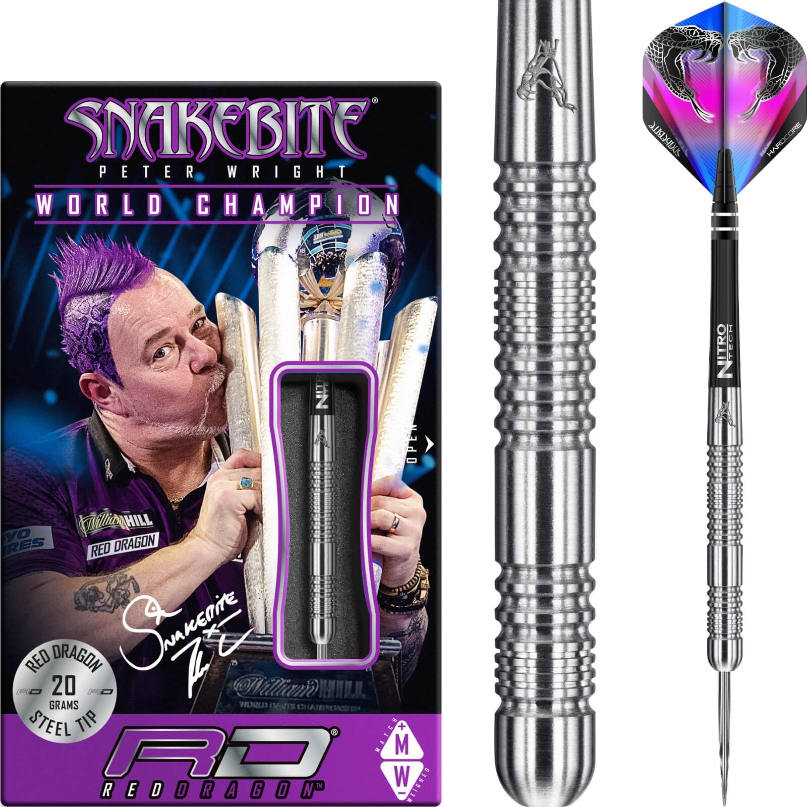 Darts - Red Dragon - Peter Wright Euro 11 Darts - Steel Tip - 90% Tungsten - 20g 24g 