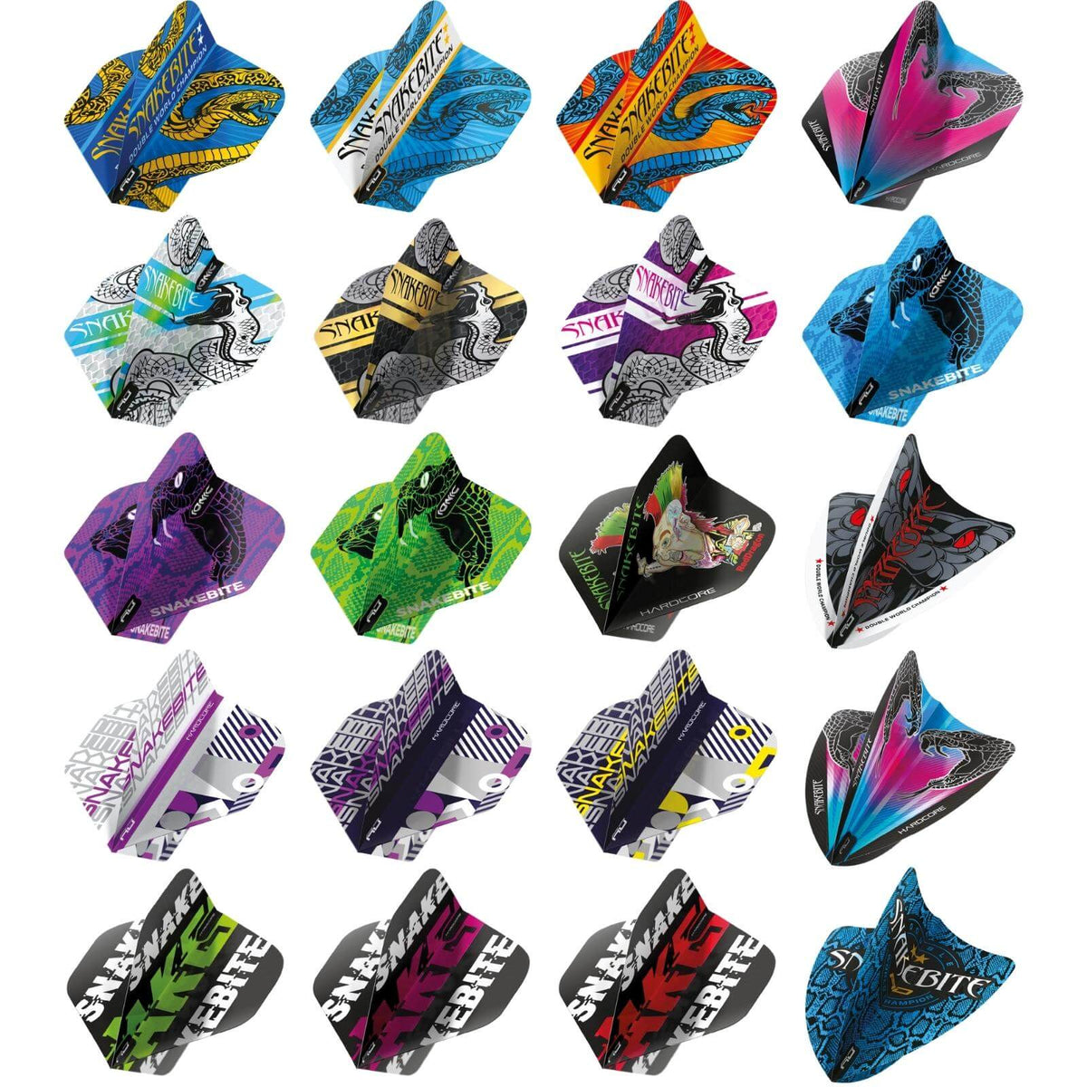 Dart Flights - Red Dragon - Peter Wright Double World Champion Flight Collection - 20 Sets 