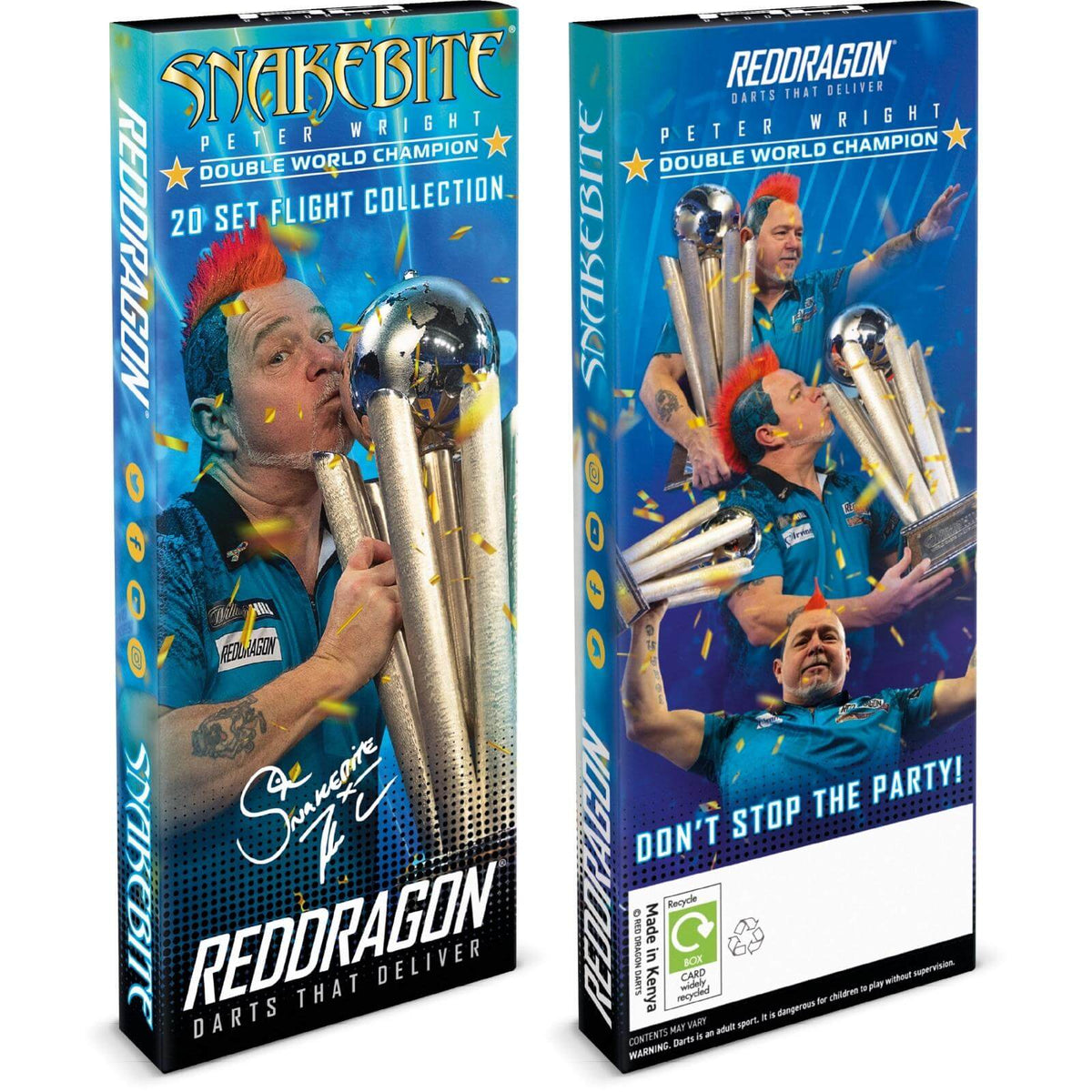 Dart Flights - Red Dragon - Peter Wright Double World Champion Flight Collection - 20 Sets 