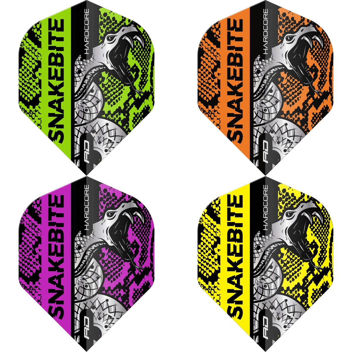 Dart Flights - Red Dragon - Hardcore Peter Wright Coiled Snake - Big Wing Dart Flights 