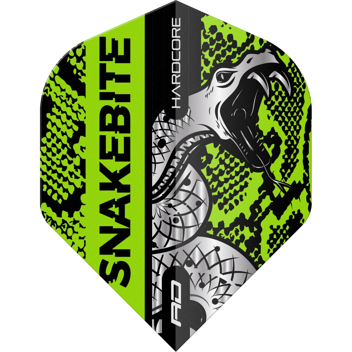 Dart Flights - Red Dragon - Hardcore Peter Wright Coiled Snake - Big Wing Dart Flights Green