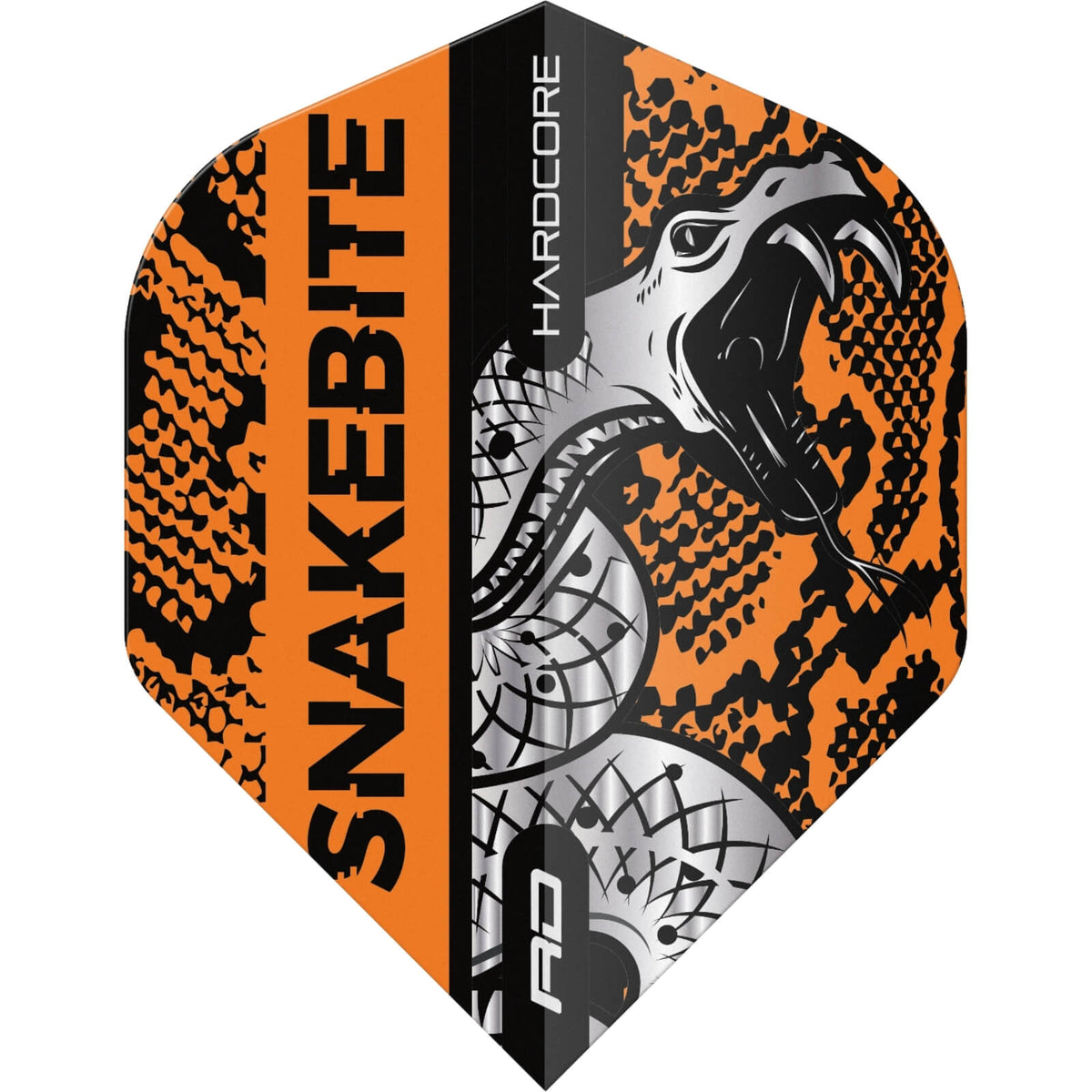 Dart Flights - Red Dragon - Hardcore Peter Wright Coiled Snake - Big Wing Dart Flights Orange