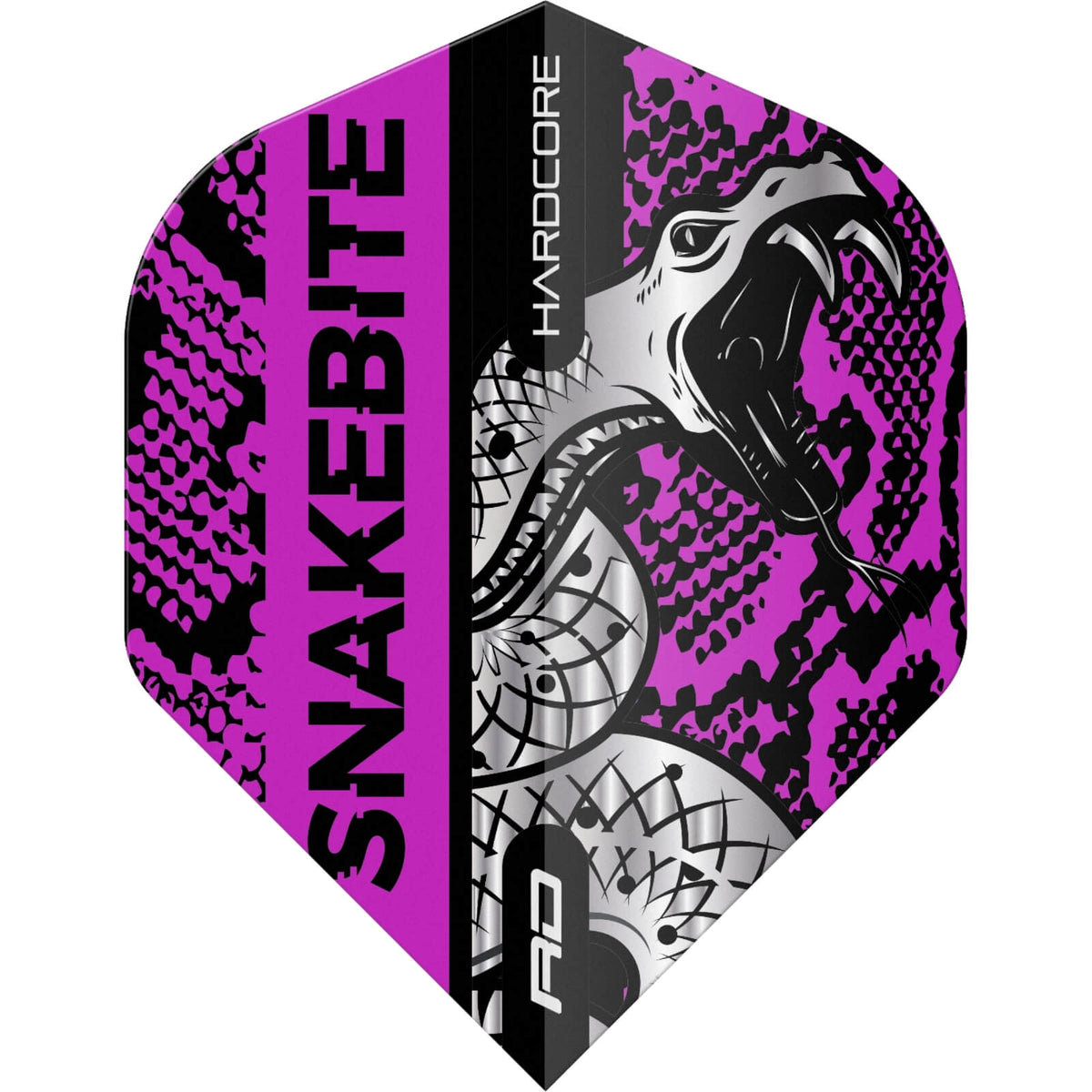 Dart Flights - Red Dragon - Hardcore Peter Wright Coiled Snake - Big Wing Dart Flights Purple