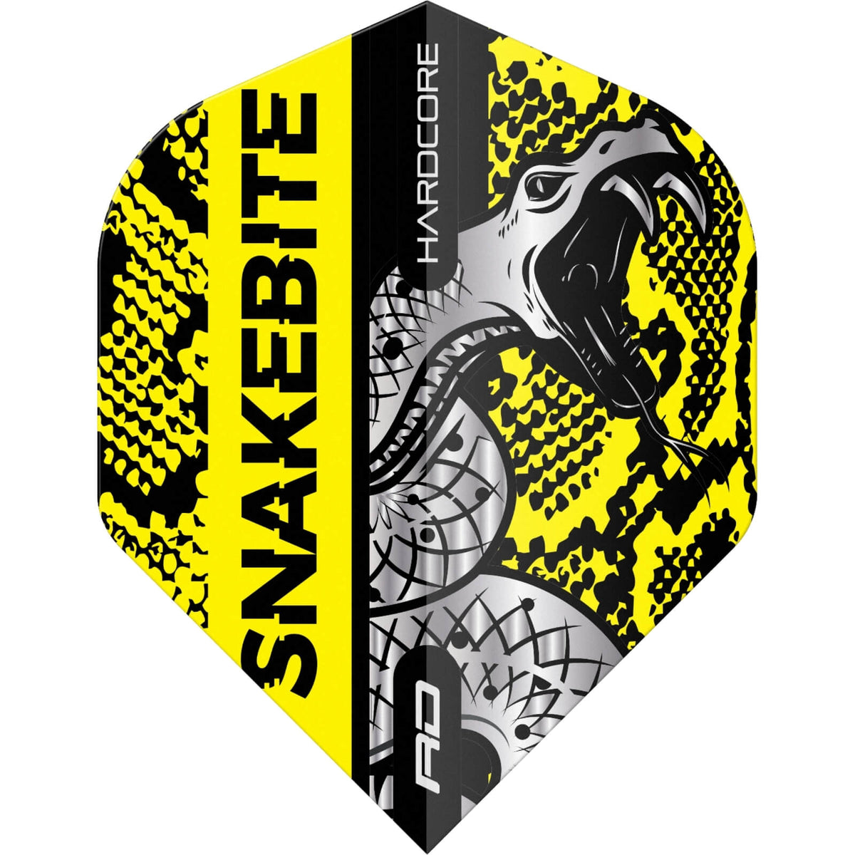 Dart Flights - Red Dragon - Hardcore Peter Wright Coiled Snake - Big Wing Dart Flights Yellow