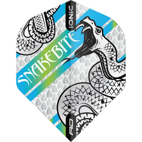 Red Dragon - Ionic Peter Wright Coiled Snake - Big Wing Dart Flights - Blue