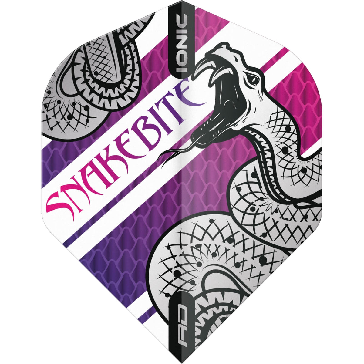 Dart Flights - Red Dragon - Ionic Peter Wright Coiled Snake - Big Wing Dart Flights Purple