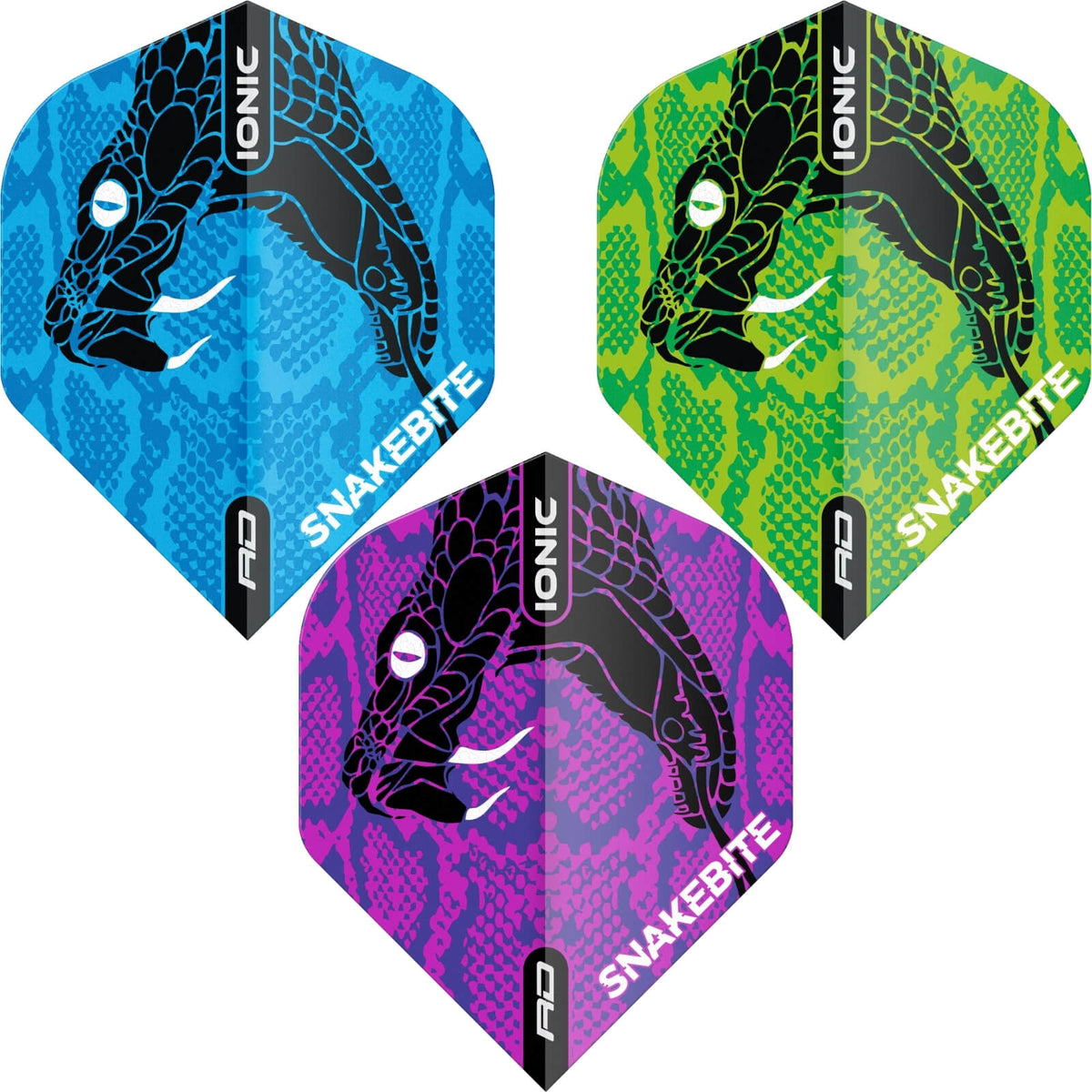 Dart Flights - Red Dragon - Ionic Peter Wright Snake Head - Big Wing Dart Flights 