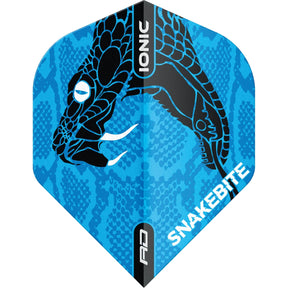 Red Dragon - Ionic Peter Wright Snake Head - Big Wing Dart Flights - Blue
