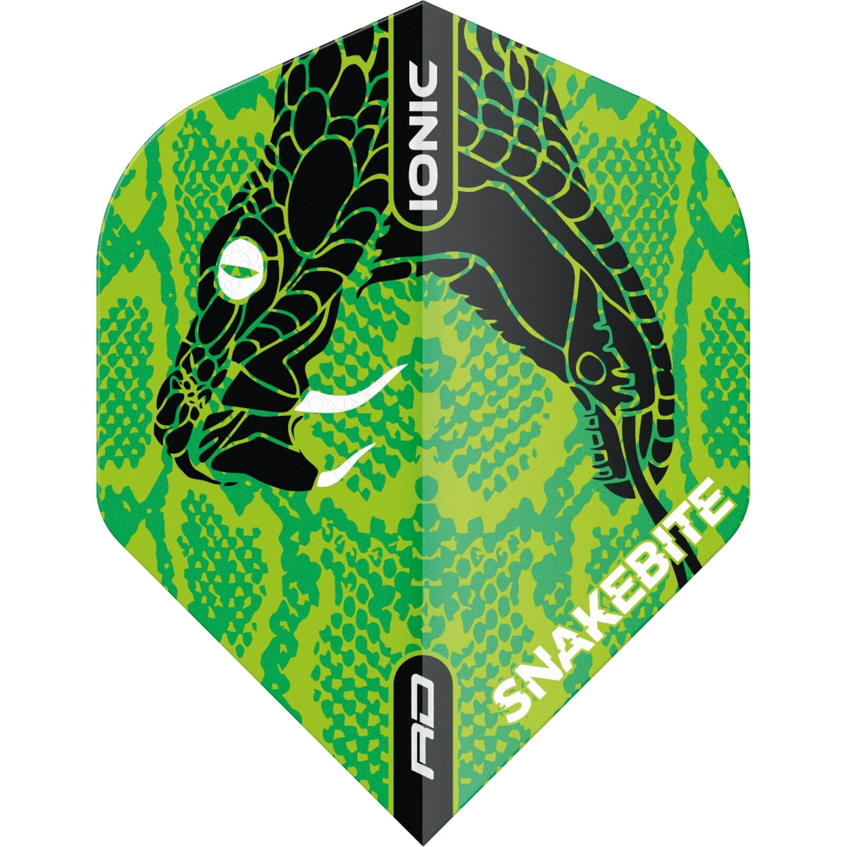 Dart Flights - Red Dragon - Ionic Peter Wright Snake Head - Big Wing Dart Flights Green