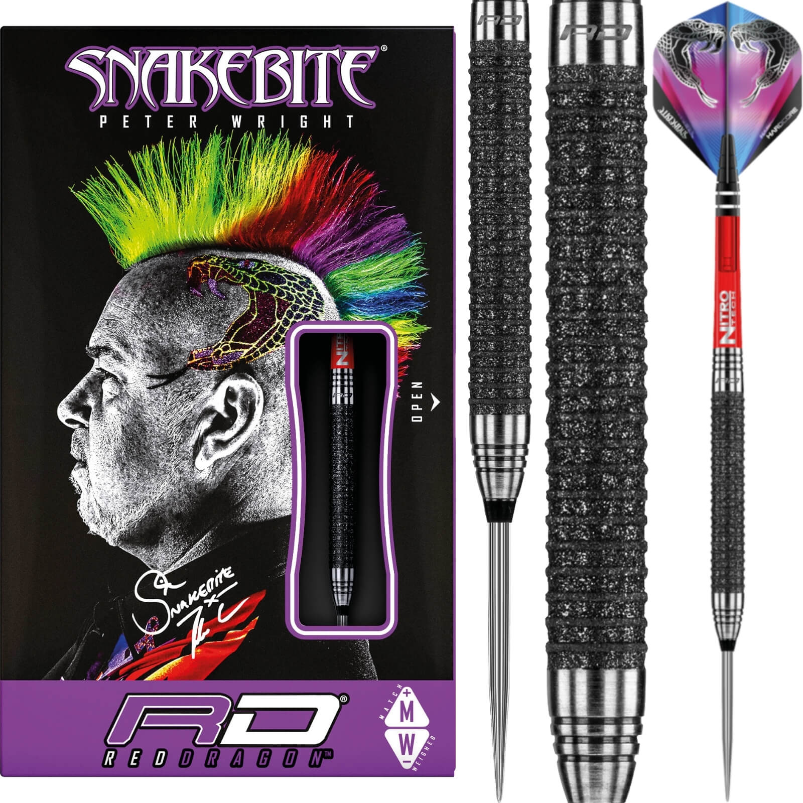 Darts - Red Dragon - Peter Wright Melbourne Masters Edition Darts - Steel Tip - 90% Tungsten - 22g 