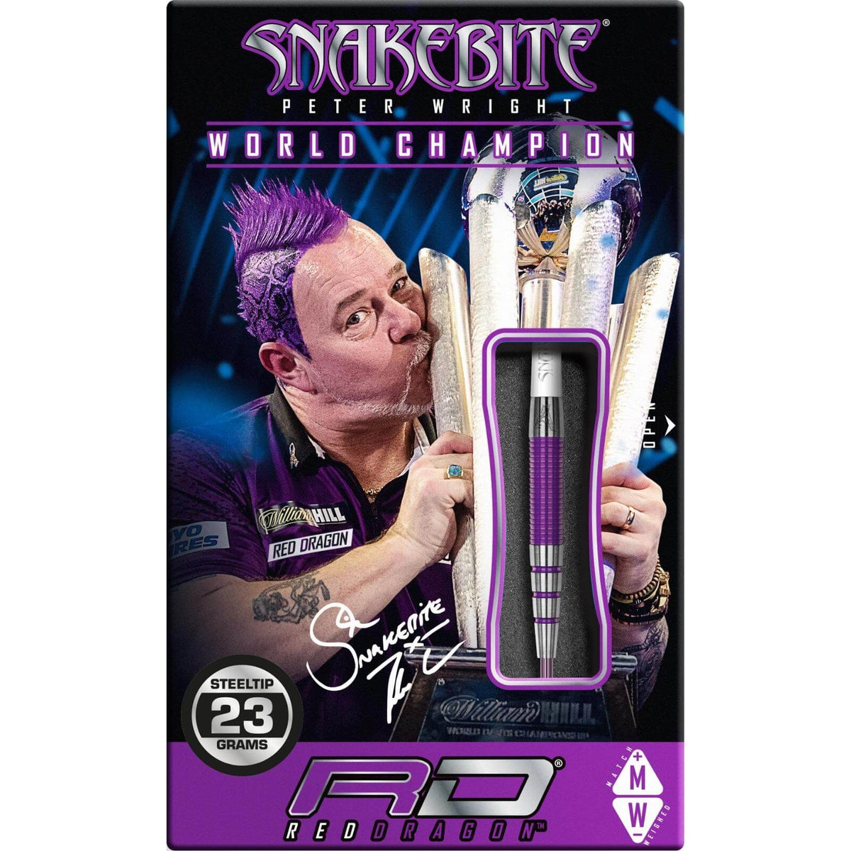 Darts - Red Dragon - Peter Wright PL15 Medusa Darts - Steel Tip - 90% Tungsten - 22g 23g 24g 