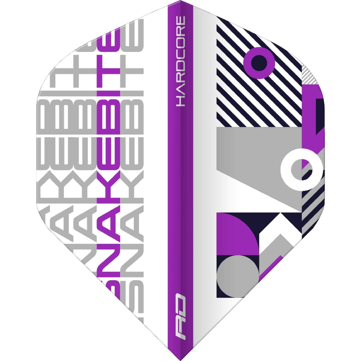 Dart Flights - Red Dragon - Hardcore Peter Wright Stack - Big Wing Dart Flights White