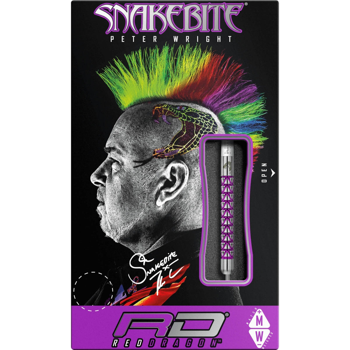 Darts - Red Dragon - Peter Wright Vyper Darts - Steel Tip - 90% Tungsten - 20g 22g 24g 